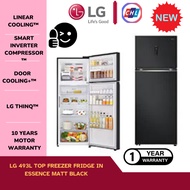 LG [READY STOCK] 493L Top Freezer Fridge GN-B452PQBK Essence Matt Black - LG MALAYSIA WARRANTY