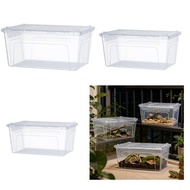 GENUG Small Animal Habitat Box with Lid Openings Cover Frogs Habitat Container