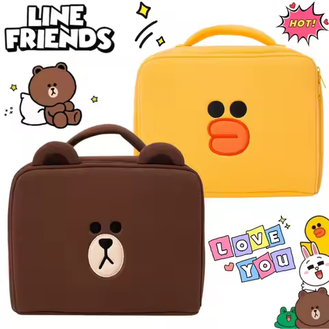 LINE FRIENDS Brown Sally Creative Animation Peripheral Portable Cosmetic Bag Cartoon Two-dimensional