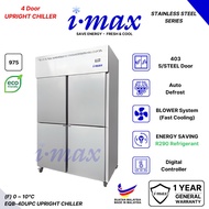 Imax 4 Door Upright Chiller Freezer (975L) | Stainless Steel Upright Frozen Combo