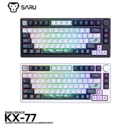 SARU KX-77 YOSEMITE ALUMINUM คีย์บอร์ดเคสอลูมิเนียม 75% มี Knob และไฟ RGB Hot Swap BT Wireless สินค้