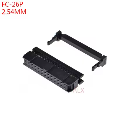 10PCS FC-26p IDC SOCKET pitch 2.54MM JTAG ISP PLUG CONNECTOR DOUBLE ROW FEMALE 2x13PIN 26PIN FC 26p 