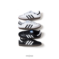 ADIDAS ORIGINALS SAMBA OG White Black Leather German Training Shoes Flat Casual [B75806] [B75807]