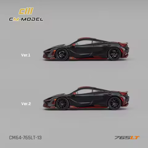 CM MODEL 1:64 765LT Fullcarbon Red Collection Miniature Diecast Metal Model Car