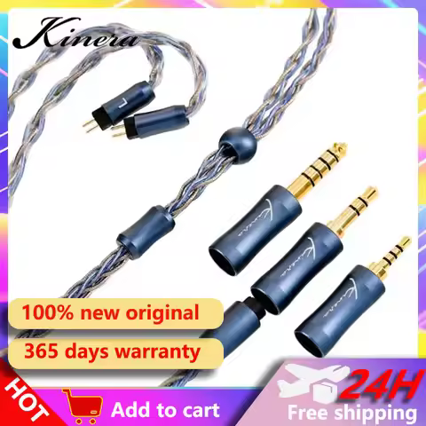 Kinera Ace 2.0 3in1 2.5+3.5+4.4mm HIFI Earphone MMCX Modular Upgrade Cable Balanced 0.78 2pin / MMCX