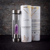 Crystal infused water bottle "Amethyst" - SINA