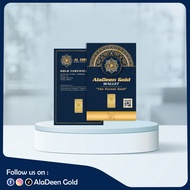 AlaDeen Gold®️ 1gram Exclusive Gold Bar 999.9Au (Navy) (The Purest Gold)