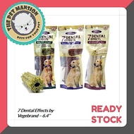 VEGEBRAND 7 Dental Effects 6.4" 3.5 Oz Assorted Flavored Large Dog Dental Chews