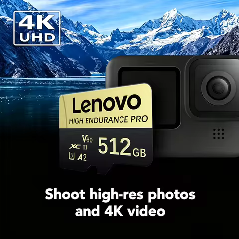 Lenovo High Speed SDXC Memory Card 64GB/128GB/256GB/512GB/1TB Micro SD TF Card A2 U3 for Monitor Dro