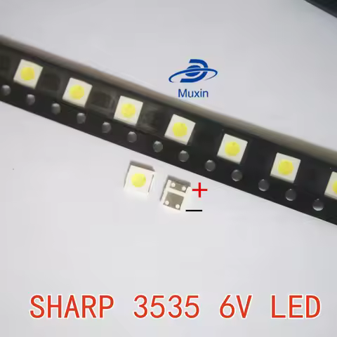 100pcs SHARP LED backlight LCD TV 3535 3537 LED SMD Lamp bead bead 1.2W 6V 3535 Cold white