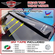 AG Car Rear Wing Visor Sun Spoiler Sheild Perodua Bezza Proton Persona Perdana Waja Wira Aeroback Sa