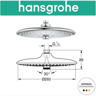 Grohe Euphoria 260 Shower Head with 3 Spray Patterns, Starlight Chrome