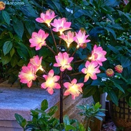 AROMA LED Outdoor Landscape Light, Solar Charging Simulation Plant Design Camellia Simulation Plant 