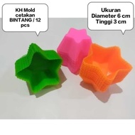 12 pcs KH Mold BINTANG putu ayu cake, pudding party cake agar jelly plastic FOOD GRADE material