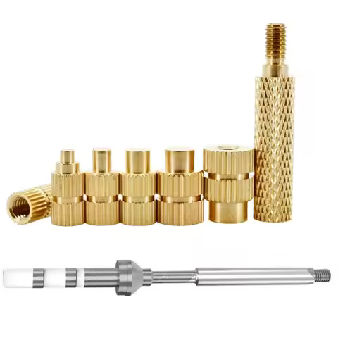 WFF Heat Set Insert Tool M2-M8 Hot Melt Brass Knurled Nut Embedded Insertion Tip Press Adapter TS100
