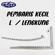 Pembaris Kecil L dan lengkung 1set/Pembaris Skala/Pembaris Asas Jahit/Pembaris Lukis Pola Jahit/Tail