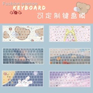 ♚☬△[In Stock] Cartoon cute apple macbook keyboard film air13.3 computer pro13 notebook 15.4 inch 12mac15 protective sticker 16 dust cover a1466 A2179 full coverage