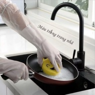 Rubber dishwashing gloves 50cm long, size M