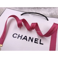 สายคล้องหน้ากาก สายคล้องแมสชาแนล Chanel Ribbon MASK STRAPS ริบบิ้นแบรนด์เนมแท้ Bright Pink ชมพู บริการเก็บเงินปลายทาง