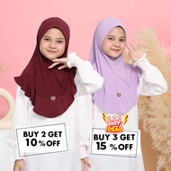 Tudung Budak Bea Kiddos Scallop By Bea Hijab (Size S - M)