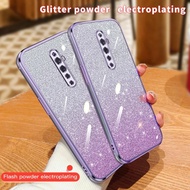 For OPPO Reno2 F Reno2F CPH1989 Case Soft Silicone Edge Plating Bling TPU Phone Case Back Cover