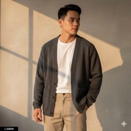 GAO studio men's and women's wool Cardigan knitted with thick, soft and stretchy fabric G013