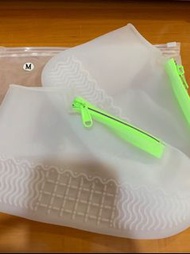 全新 下雨天 加厚 防滑底 防水 彈性 耐磨 透明 拉鍊 鞋套