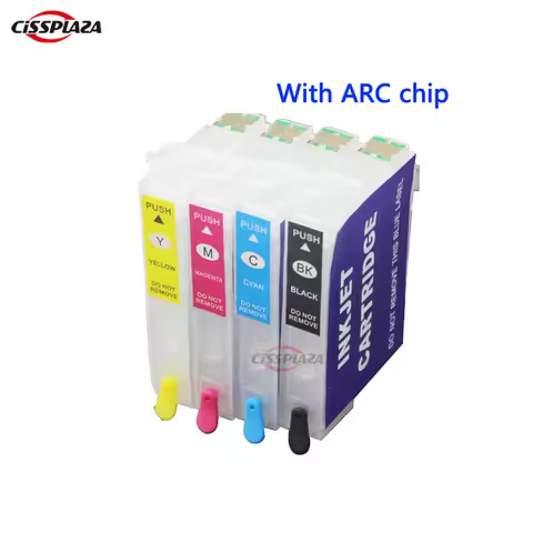 CISSPLAZA 1set IC69 Refillable ink cartridge compatible For Epson PX 405A 045A 435A 535F 105 printer