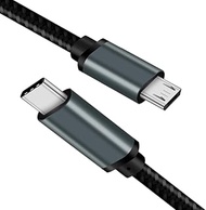 Short Braided USB C to Micro USB Cable 1FT (Micro USB to USB-C Cable, USB Type C to Micro USB Cable)