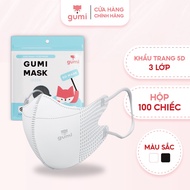 [100 PCS] 5D Gumi medical mask 3 layers antibacterial mask PM 2.5 dust filter