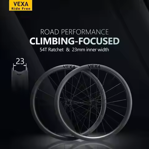 Disc VEXA ROAD PERFORMANCE Disc Road Carbon Wheelset 54T Ratchet Hub Pillar Wing 20 Spokes Wheelset 