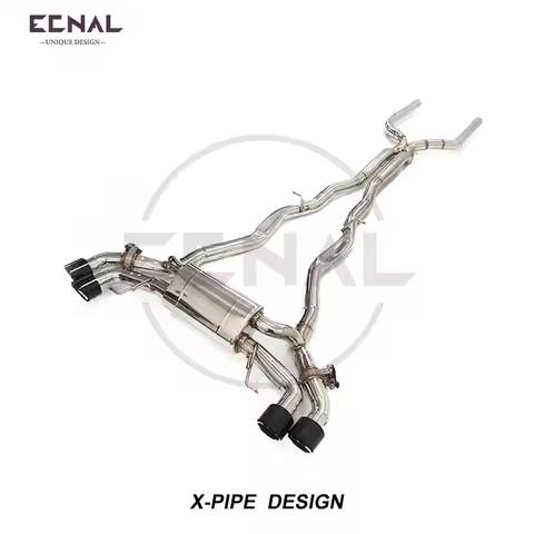 Ecnal Exhaust X-Pipe Catback for BMW F91 F92 F93 M8 4.4T Exhaust Pipe with Valve Muffler SS304 Sport