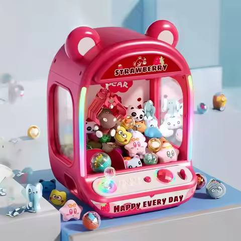 Claw Game Machine,Unicorns Claw Machine for Kids,Mini Vending Machine with LED&Music,Rechargable Cla