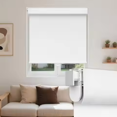 No Drill Blackout Roller Shades, Cordless FreeStop Shades for Windows, UV Protection amp Thermal Ins