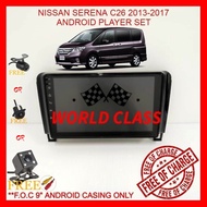 NISSAN SERENA C26 2013-2017 ANDROID 9" IPS PLAYER 2.5D WITH ( F.O.C ANDROID PLAYER CASING)