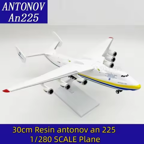 30cm Resin Antonov An225 Transport Diecast Airplanes Model 1/280 Scale Plane Assemble Model Collecti