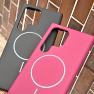 [Sent From Thailand] Silicone Case Magnetic Maxsafe For Samsung S24FE S23Ultra S24Ultra S25Ultra A06