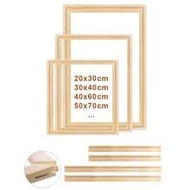 1set Wood Frame DIY 30x40 40x60cm 50x70cm For Canvas Oil Painting Pine Wood Frame, Wall Art Painting