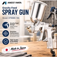 ANEST IWATA Heavy Duty Gravity Spray Gun KTN580-13G Silver