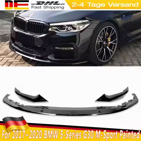 Front Bumper Spoiler Lip For BMW 5 Series 2017~2020 G30 G31 M-Sport 525i 530i 540i M-Tech Car Front 