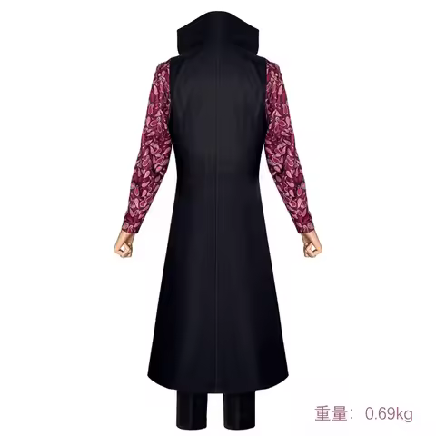 A;3\v,7'd/Movies Dracule Mihawk Cosplay Costume Stand-up Collar Cloak Printing Trench Coat Adult Man
