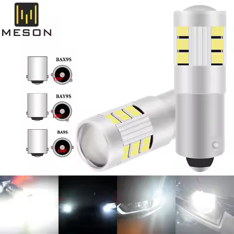KEVANLY 2pcs BA9S BAX9S BAY9S LED Bulbs Canbus T4W H6W H21W Car Interior License Plate Light Marker 