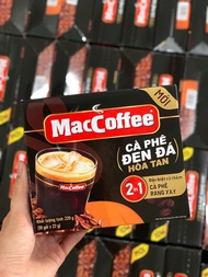COMBO 5 HỘP. CÀ PHÊ ĐEN ĐÁ MACCOFFEE. CÀ PHÊ PHỐ ĐEN ĐÁ MACCOFFEE. 1 HỘP 10 GÓI. 1 GÓI 22G.