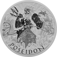 Tuvalu - BU Silver Coin Gods of Olympus Poseidon 1oz