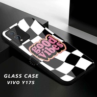 Soft Case Glass Glitter Glass Case Vivo Y17S - Casing HP Vivo Y17S - N173