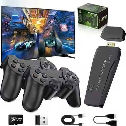 Home TV Dual Player Retro Gaming Player 4K HD Output 2.4G Wireless Gamepad Plug & Play Portable M8 G