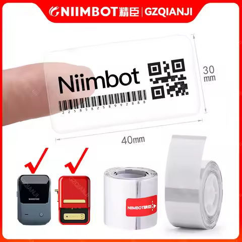 NIIMBOT B1 B21 B3S Transparent Printing Paper Barcode Label Adhesive Sticker Thermal Office label ro