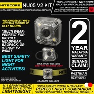 NITECORE NU05 V2 Kit- MULTIPURPOSE SAFETY SIGNAL LIGHT- BICYCLE, WALKING, HIKING-HEADLAMP MATE-LAMPU