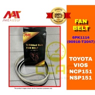 MEAUSU FAN BELT TOYOTA  VIOS NCP151 / NSP151 6PK1146 / 90916-T2047 ( MSFB-6PK-004 )