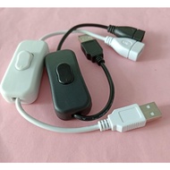 【SG Local Seller】USB extension cable with Switch USB male to female extension cable USB data with power switch 0.3